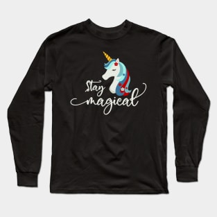 Christmas Unicorn: Stay Magical Long Sleeve T-Shirt